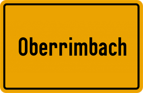 Ortsschild Oberrimbach