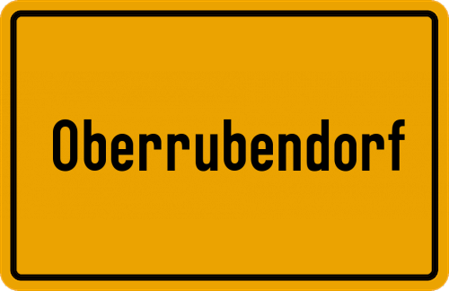 Ortsschild Oberrubendorf