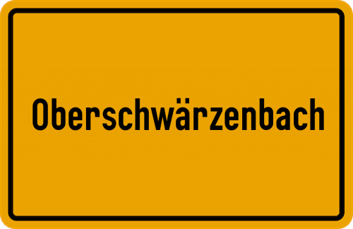 Ortsschild Oberschwärzenbach