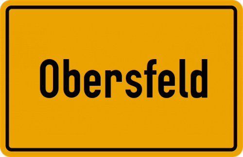 Ortsschild Obersfeld