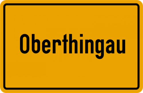 Ortsschild Oberthingau