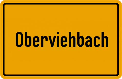 Ortsschild Oberviehbach
