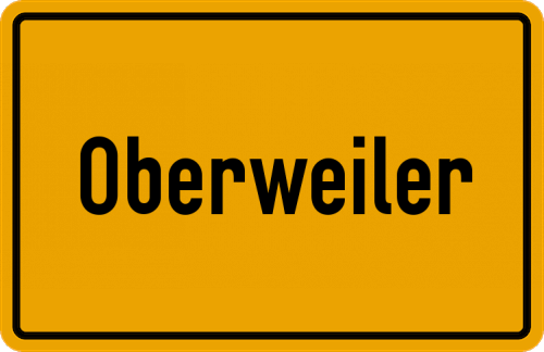 Ortsschild Oberweiler, Mittelfranken