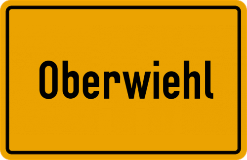 Ortsschild Oberwiehl, Rheinland
