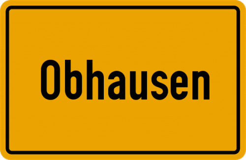 Ortsschild Obhausen