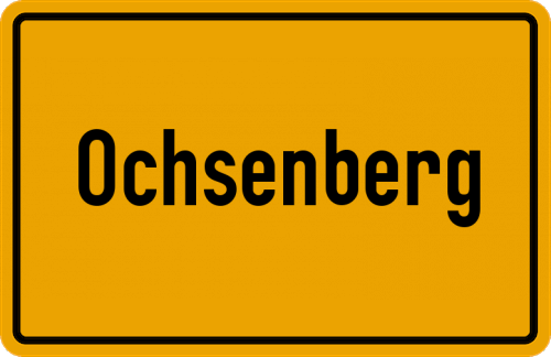 Ortsschild Ochsenberg, Niederbayern