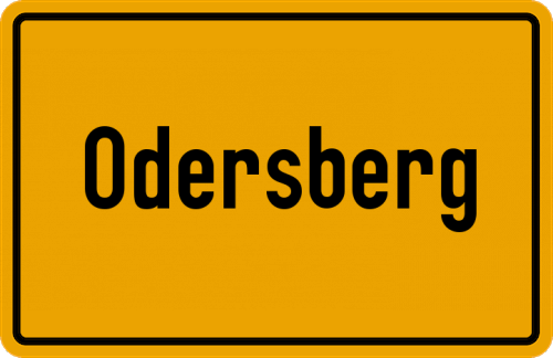 Ortsschild Odersberg