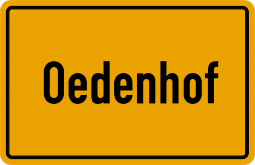 Ortsschild Oedenhof