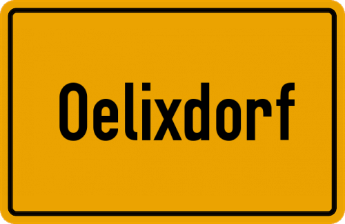 Ortsschild Oelixdorf