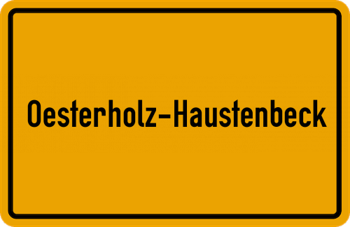 Ortsschild Oesterholz-Haustenbeck