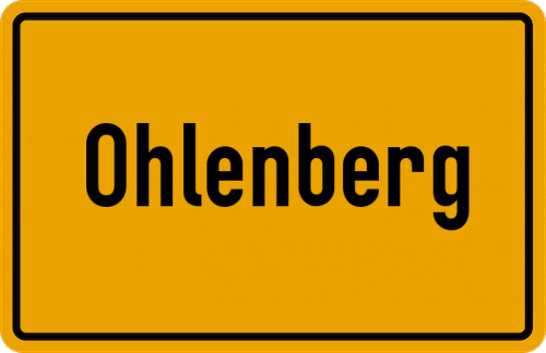 Ortsschild Ohlenberg