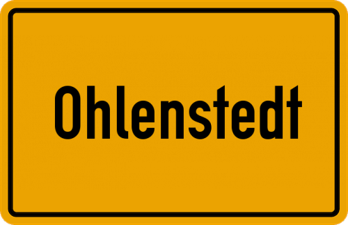 Ortsschild Ohlenstedt