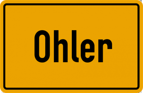Ortsschild Ohler