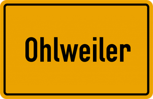 Ortsschild Ohlweiler