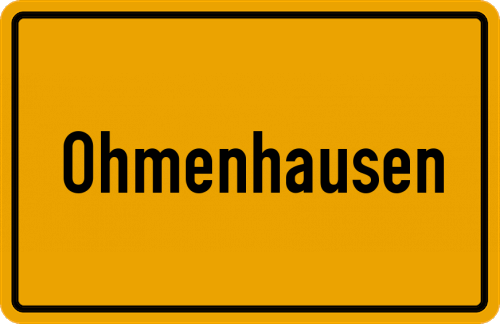 Ortsschild Ohmenhausen