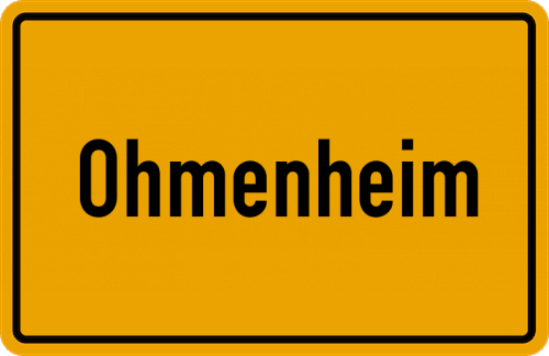 Ortsschild Ohmenheim
