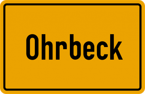 Ortsschild Ohrbeck