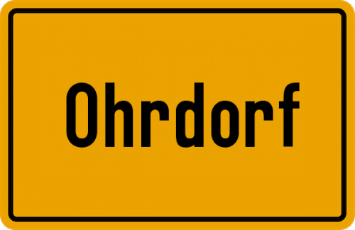 Ortsschild Ohrdorf