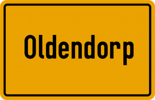Ortsschild Oldendorp