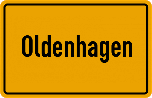 Ortsschild Oldenhagen