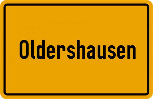 Ortsschild Oldershausen, Winsener Marsch
