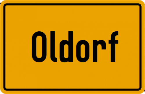 Ortsschild Oldorf