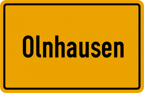 Ortsschild Olnhausen