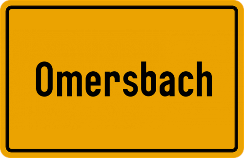 Ortsschild Omersbach