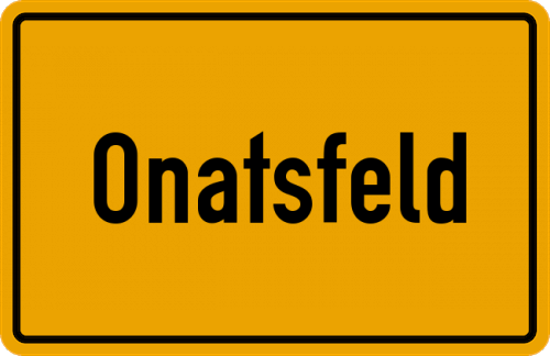Ortsschild Onatsfeld