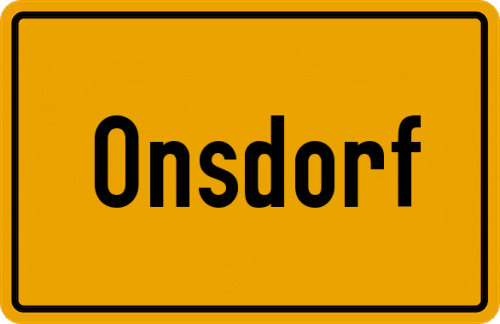 Ortsschild Onsdorf