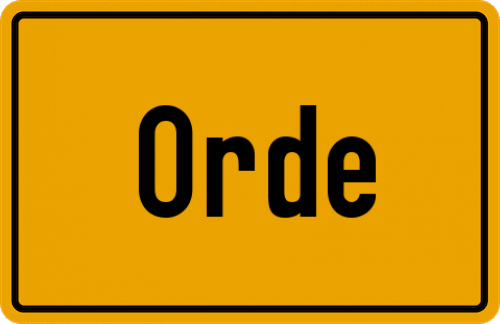 Ortsschild Orde