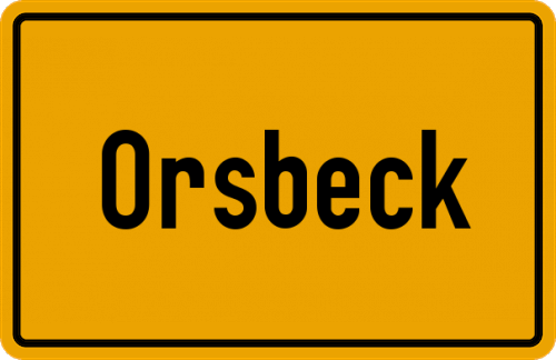 Ortsschild Orsbeck