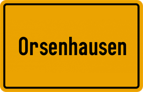 Ortsschild Orsenhausen