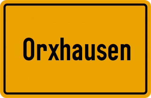 Ortsschild Orxhausen