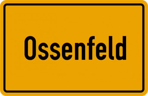 Ortsschild Ossenfeld