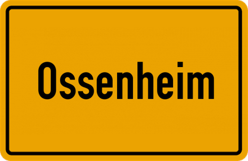 Ortsschild Ossenheim