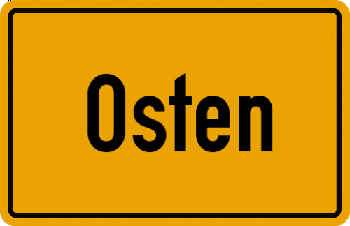 Ortsschild Osten, Kreis Miesbach