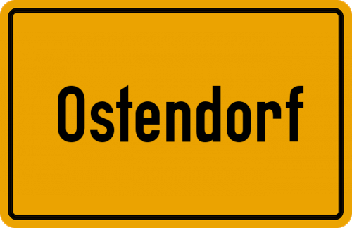 Ortsschild Ostendorf