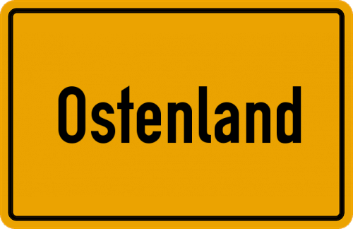 Ortsschild Ostenland