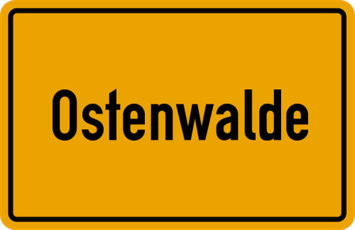 Ortsschild Ostenwalde