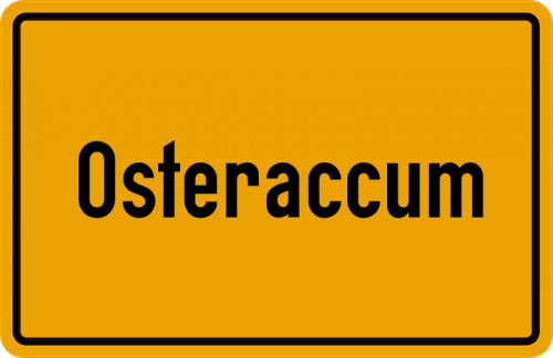 Ortsschild Osteraccum