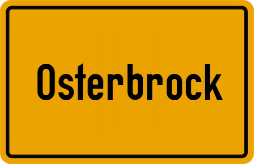 Ortsschild Osterbrock, Kreis Meppen