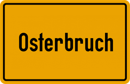 Ortsschild Osterbruch, Niederelbe
