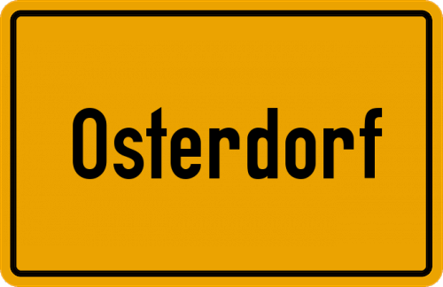 Ortsschild Osterdorf