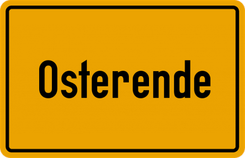 Ortsschild Osterende, Eiderstedt