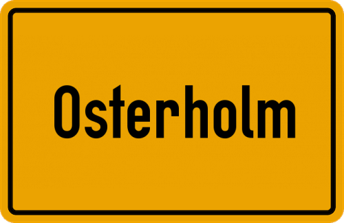 Ortsschild Osterholm