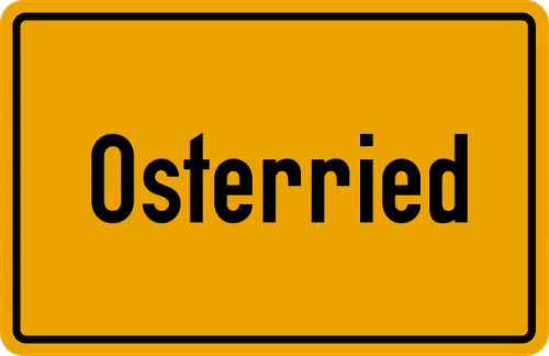 Ortsschild Osterried