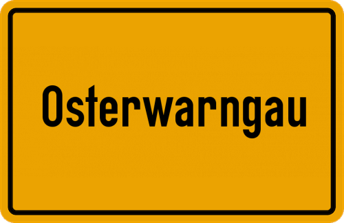 Ortsschild Osterwarngau