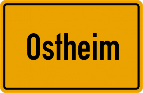 Ortsschild Ostheim