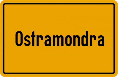 Ortsschild Ostramondra
